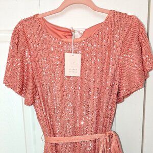 Lauren Conrad Embroidered Bubblegum Pink Barbiecore Dress